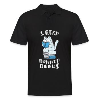 J’ai lu des livres interdits Cat - Polo Homme - noir - Devant - Kai (181cm)