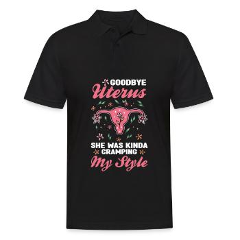 Hysterektomie - Männer Poloshirt - Schwarz - Vorne - Kai (181cm)