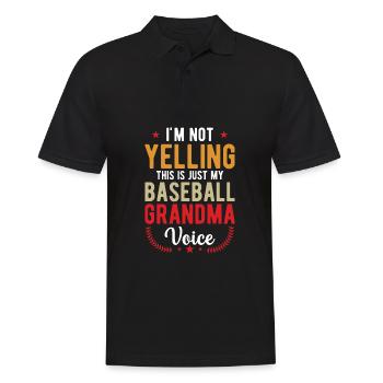 Baseball Grandma Proud Nana Of Grandson - Men's Polo Shirt - black - Front - Kai (181cm)