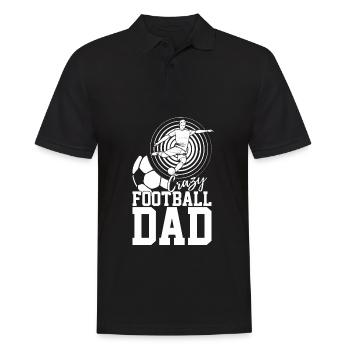 Verrückter Fußball Papa - Männer Poloshirt - Schwarz - Vorne - Kai (181cm)