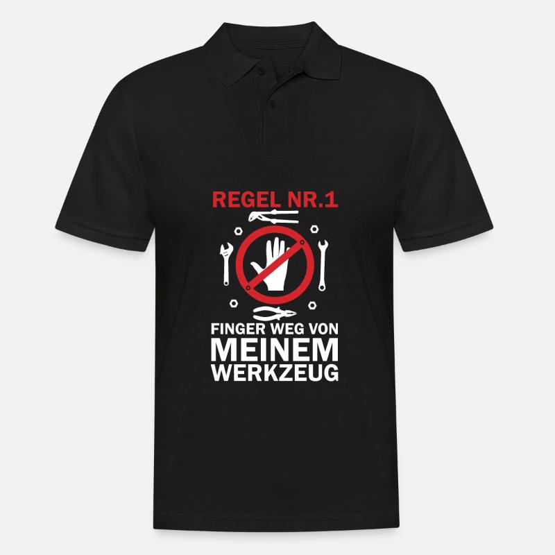 Werkzeug Finger Weg Männer Garage Handwerker - Männer Poloshirt - Schwarz