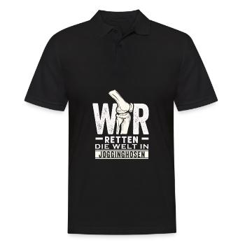 Physiotherapeutin Physio Jogginghosen - Männer Poloshirt - Schwarz - Vorne - Kai (181cm)