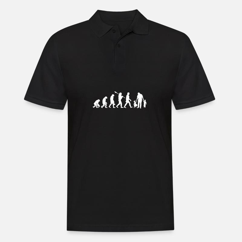 Papa Evolution Kids Gift - Polo Homme - noir