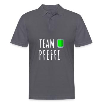 Pfefferminz Likör Pfeffi Vatertag Sauf - Männer Poloshirt - Anthrazit - Vorne - Nico (186cm)
