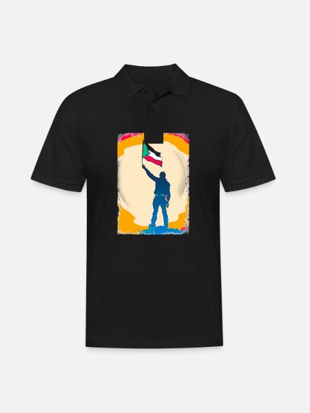 Palestine Drapeau Vies Comptent P7 - Polo Homme - noir