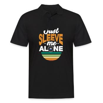 Just Sleeve Me Alone - Drôle de collectionneur de disques - Polo Homme - noir - Devant - Kai (181cm)