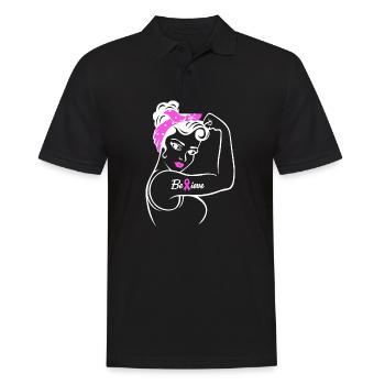 Croire | Sensibilisation au cancer du sein - Polo Homme - noir - Devant - Kai (181cm)
