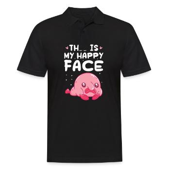 This is my happy face Design for an animal jokes - Men's Polo Shirt - black - Front - Kai (181cm)