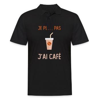 Je Peux Pas J'ai Café Barista - Polo Homme - noir - Devant - Kai (181cm)