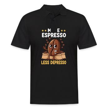 Espresso More Espresso Less Depresso - Men's Polo Shirt - black - Front - Kai (181cm)