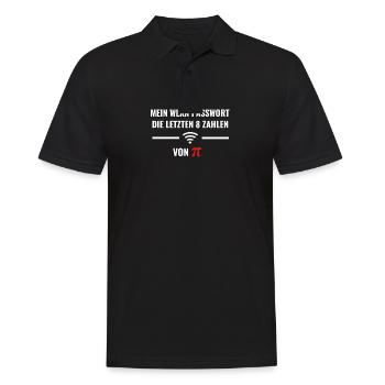 Wlan Passwort Pi - Männer Poloshirt - Schwarz - Vorne - Kai (181cm)