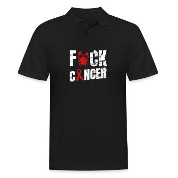 Scheiß Krebs Krankheit Tumor Cancer - Männer Poloshirt - Schwarz - Vorne - Kai (181cm)