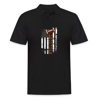 American Football - Männer Poloshirt - Schwarz - Vorne - Kai (181cm)