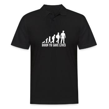 Cadeau d'occupation policier naissance bébé enfant - Polo Homme - noir - Devant - Kai (181cm)