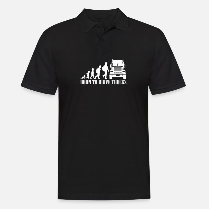 LKW Evolution Trucker Geschenk - Männer Poloshirt - Schwarz