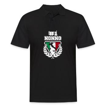 Italie Nonno Papy Papy Petit Fils Cadeau - Polo Homme - noir - Devant - Kai (181cm)