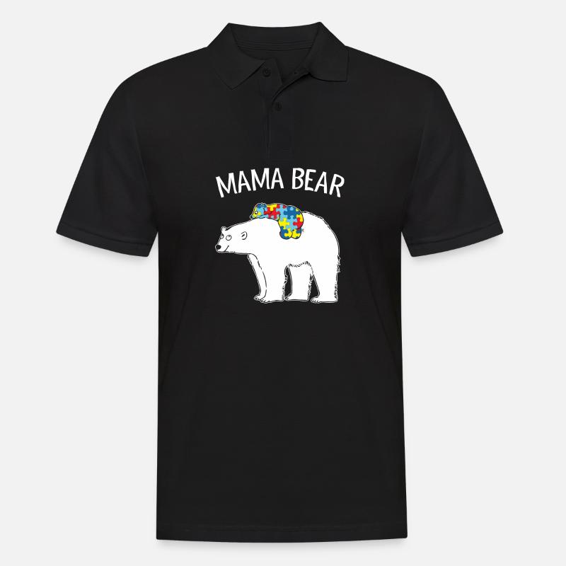 Mama Bear - Männer Poloshirt - Schwarz