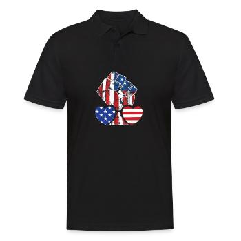 Amérique - Polo Homme - noir - Devant - Kai (181cm)