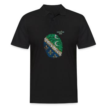Sandzak DNA Proud Sandzak Roots - Men's Polo Shirt - black - Front - Kai (181cm)