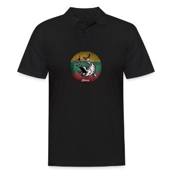 Lithuanian Fishermen. Cool Lietuva - Männer Poloshirt - Schwarz - Vorne - Kai (181cm)