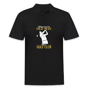 Golfer Shirt - Männer Poloshirt - Schwarz - Vorne - Kai (181cm)
