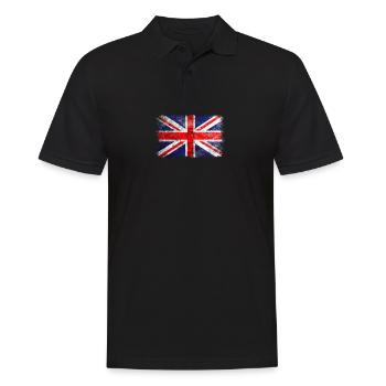 English Flag. Cool British Flag. British Roots - Men's Polo Shirt - black - Front - Kai (181cm)