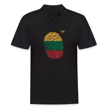 Lietuva DNA, Cool Lithuania, Flag. Lithuania - Männer Poloshirt - Schwarz - Vorne - Kai (181cm)
