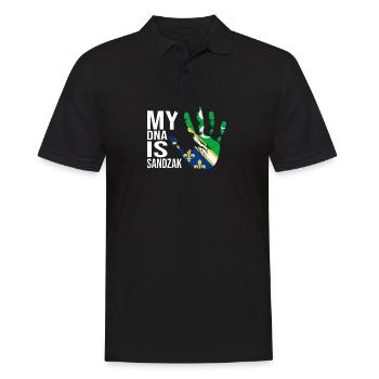 Sandzak, My DNA Is Sandzak, Sandzak Flag - Polo Homme - noir - Devant - Kai (181cm)
