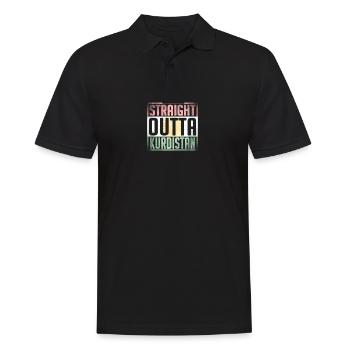 Straight Outta Kurdistan, Kurdish Flag, Kurdistan - Männer Poloshirt - Schwarz - Vorne - Kai (181cm)