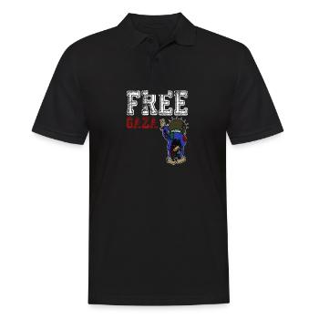 Libérez Gaza, Libérez la Palestine, Sauvez Gaza, Palestine - Polo Homme - noir - Devant - Kai (181cm)