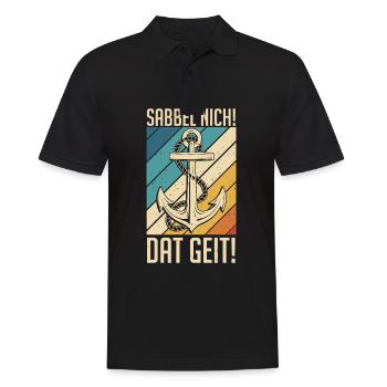 Sabbel Nich Dat Geit Geschenk Norddeutsch Nordsee - Männer Poloshirt - Schwarz - Vorne - Kai (181cm)