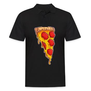 Pizza Kruste Scheibe Pizza Pie Maker Bäcker - Männer Poloshirt - Schwarz - Vorne - Kai (181cm)