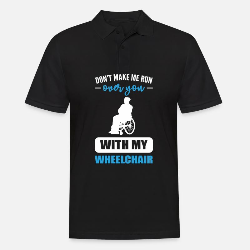 Rollstuhl - Männer Poloshirt - Schwarz