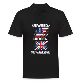 England English - Men's Polo Shirt - black - Front - Kai (181cm)