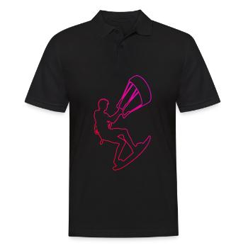Kitesurf Kitesurfing Kiten Kitesurfer Kite - Men's Polo Shirt - black - Front - Kai (181cm)