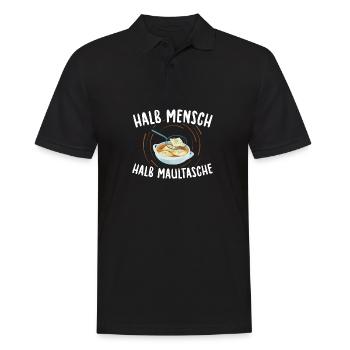 Maultaschen | Schwaben Schwabe Ländle Geschenkidee - Männer Poloshirt - Schwarz - Vorne - Kai (181cm)