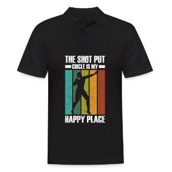 Kugelstoßen - Männer Poloshirt - Schwarz - Vorne - Kai (181cm)