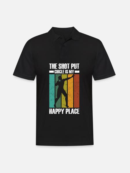 Kugelstoßen - Männer Poloshirt - Schwarz