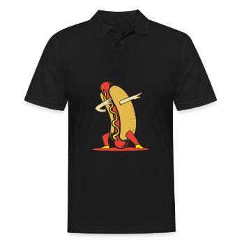 Hot Dog Snack - Men's Polo Shirt - black - Front - Kai (181cm)