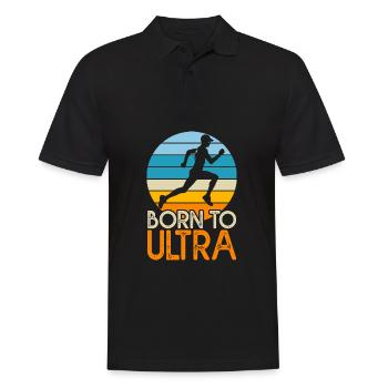 Born to ultra geschenk humor running triathlon - Männer Poloshirt - Schwarz - Vorne - Kai (181cm)