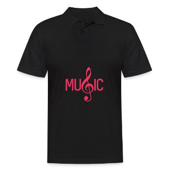 Music...Musik - Männer Poloshirt - Schwarz - Vorne - Kai (181cm)
