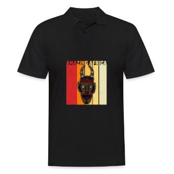 Africa Mask African Afro History - Men's Polo Shirt - black - Front - Kai (181cm)