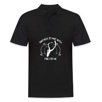 Taucher tauchen Sporttaucher Gerätetauchen - Männer Poloshirt - Schwarz - Vorne - Kai (181cm)