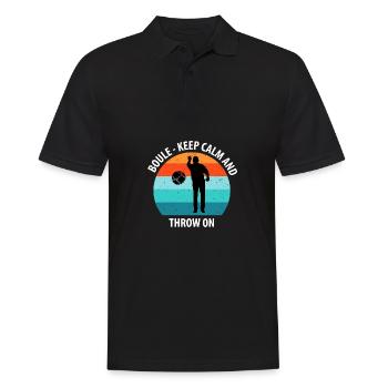 Boule Petanque Boccia Boules - Männer Poloshirt - Schwarz - Vorne - Kai (181cm)