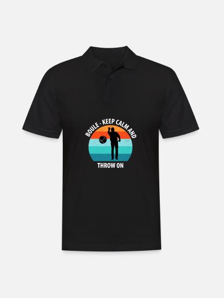 Boule Petanque Boccia Boules - Men's Polo Shirt - black