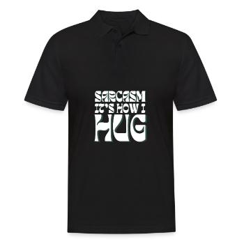 Sarkasmus Es ist, wie ich lustige sarkastische Sprüche umarme - Männer Poloshirt - Schwarz - Vorne - Kai (181cm)