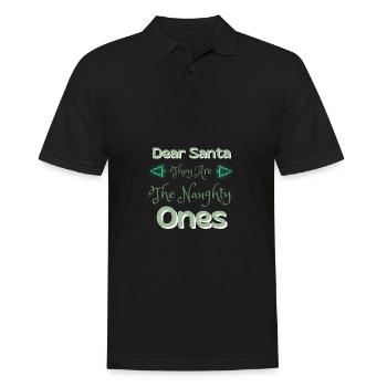 Lieber Weihnachtsmann, sie sind die Frechen Weihnachtsgeschenk - Männer Poloshirt - Schwarz - Vorne - Kai (181cm)