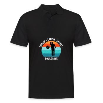 Boule Petanque Boccia Boules - Männer Poloshirt - Schwarz - Vorne - Kai (181cm)