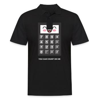 YOU CAN COUNT ON ME!!! CALCULATOR SPEECH - Men's Polo Shirt - black - Front - Kai (181cm)