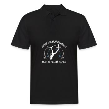 Taucher tauchen Sporttaucher Gerätetauchen - Männer Poloshirt - Schwarz - Vorne - Kai (181cm)
